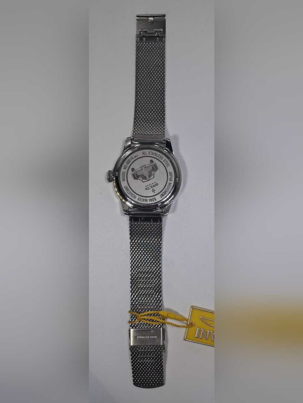 Invicta 48914 Vintage Quartz Stainless Steel Tiffany Blue Dial Men's Watch NWT - Picture 4 of 5